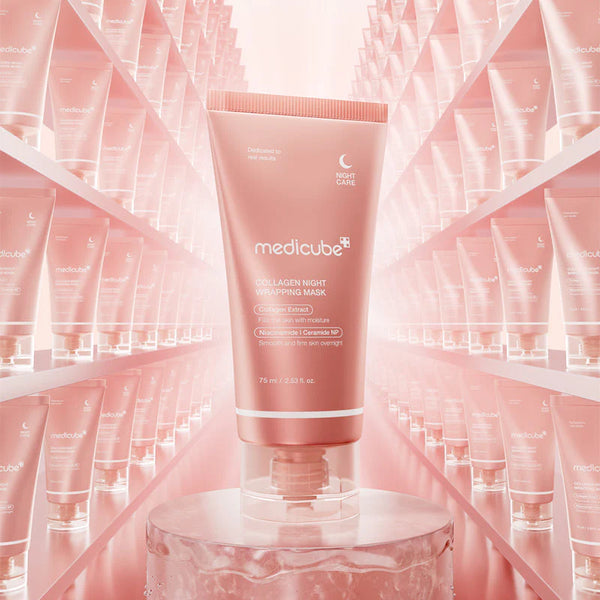 Masque de nuit rose au collagène +1 pinceau (offert)